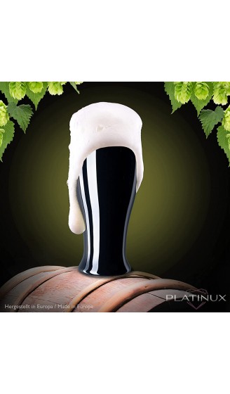 PLATINUX Schwarze Biergläser Set 6 Teilig 400ml max. 550ml Bierseidel aus Glas Bierkrug Weizengläser hohes Bierglas - B0947GKCGPL