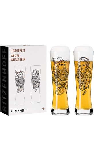 RITZENHOFF 3438001 Heldenfest #1 Weizenbierglas-Set Glas 607 milliliters - B08YKCY246U
