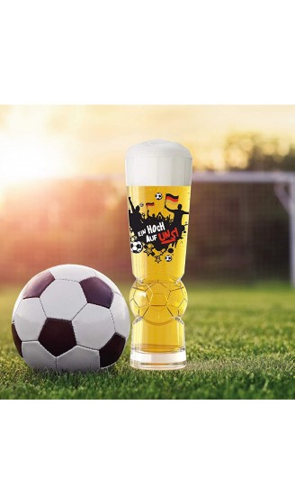 SAHM Biergläser 0,3 Liter 6 STK | Fussball Bierglas mit „Ein Hoch auf uns“ Logo | Ideale Fussball 2021 Deko | Tolles Bier Geschenk - B092DW4BNXR