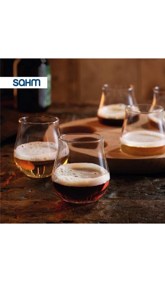 SAHM Biergläser Set 6 STK. | 140ml Bier Sensorik Becher | Spülmaschinengeeignete Bier Gläser | Ideales Gourmet Bier Geschenk für Beer Tasting - B08NKCXRYWO