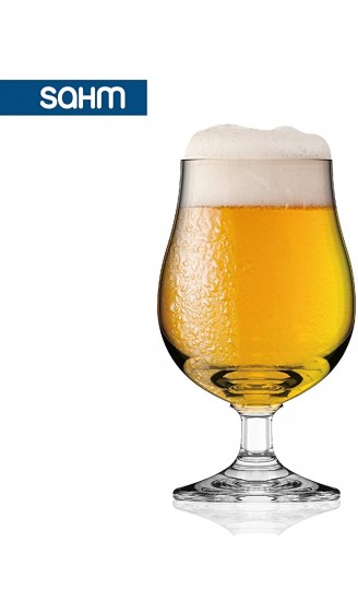 SAHM Bristol Pokal Biergläser 0,3 Liter 6 STK | Biertulpe | Biergläser Set | Spülmaschinengeeignet | Ideale Pilsgläser & Craft Beer Gläser - B08ZM84NBK7