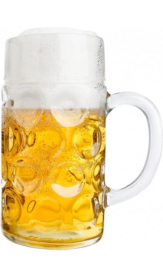 Van Well 6er Set Maßkrug 1 Liter geeicht | großer Bierkrug mit Henkel | Bierglas spülmaschinenfest perfekt geeignet für Gastronomie - B013WLDWA89