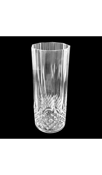 6er Set Kunststoff Longdrink-Gläser Kristalleffekt 400 ml Ø16x15cm für Longdrinks Cocktails Highball Mixer - B077BDGF6MO