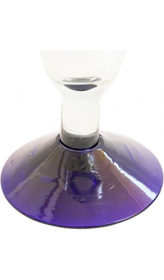 Handgemachtes Margarita Glas mittlere Größe recyceltes Glas Blauer Rand Set aus 2 Gläsern - B0733NP3TGV