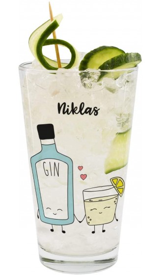 Herz & Heim® Gin & Tonic Longdrink Glas mit Namen You are the Gin to my Tonic - B07GNX497HW