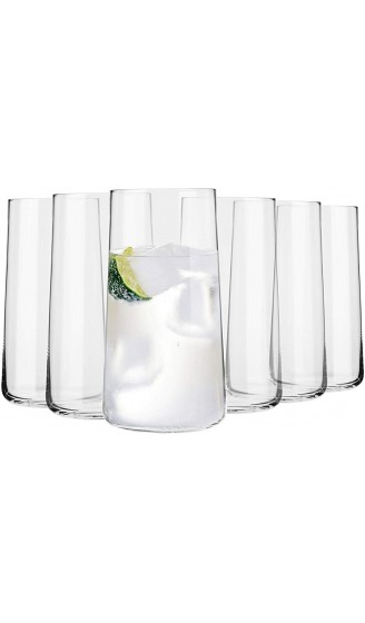 KROSNO Wassergläser Longdrinkgläser Trinkgläser | Set von 6 | 540 ML | Avant-Garde Kollektion | Perfekt für zu Hause Restaurants und Partys | Spülmaschinenfest - B07K1HPQMQR