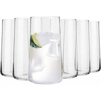 KROSNO Wassergläser Longdrinkgläser Trinkgläser | Set von 6 | 540 ML | Avant-Garde Kollektion | Perfekt für zu Hause Restaurants und Partys | Spülmaschinenfest - B07K1HPQMQR