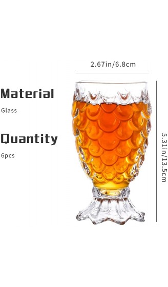 Trinkbecher aus Glas XiXiRan 6 Stück Longdrinkglas Set Gläser Set für Wasser Longdrinkgläser Trinkgläser für Zuhause Restaurant Partys 220ml - B097XPB2L1T