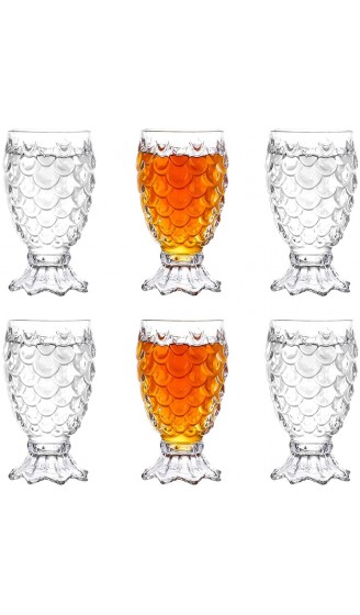 Trinkbecher aus Glas XiXiRan 6 Stück Longdrinkglas Set Gläser Set für Wasser Longdrinkgläser Trinkgläser für Zuhause Restaurant Partys 220ml - B097XPB2L1T