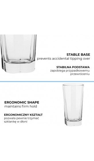 Trinkgläser Set Wassergläser Set Longdrink Gläser Highball Glas 6er Set Wasserglas Saftglas Longdrinkbecher Bar Zubehör Longdrinkglas | Spülmaschinenfest | Kollektion Elin | 300 ML | Set von 6 - B0968CZ6XFC