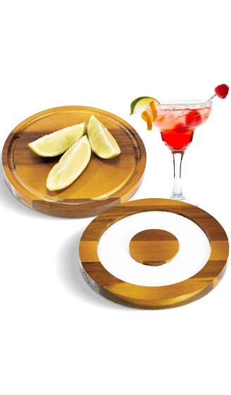 Geiserailie Salzstreuer aus Holz mit Deckel für Cocktails Getränke 16,5 cm Durchmesser - B0946R41F9D