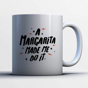 Margarita Coffee Mug Margarita Made Me Do It Funny 11 Oz White Ceramic Tea Cup Cute Margarita Lover Present With Margarita Sayings M1NBOU - B098MGB64XP