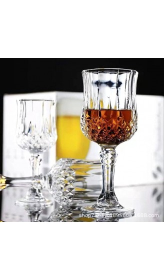 NC European-Style Diamond-Shaped Noodle Goblet Large-Capacity Red Wine Glass French Whiskey Glass Carved Water Glass Diamax Wine Glass - B09BB8D6BDJ