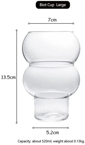 Peyan Transparente Glasbecher 2 Packungen kreative Cocktailgläser Unterhaltungsgeschirr Gläser für Wasser Martini Margarita Saft Heimdekoration - B09MQ5XBVLH