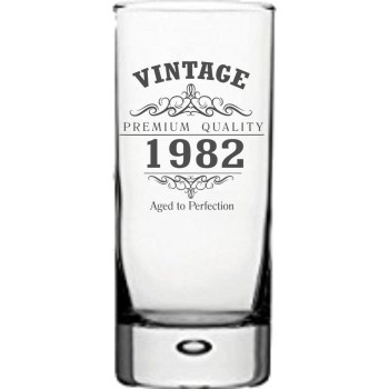 Vintage 1982 40. Geburtstag Hiball Glas - B09LMDMVJMT