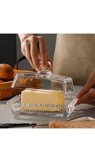 WRLRUILIAN Buttertablett Nordic Creative Transparente Glas Butterkarton mit Deckelglas Kleine Tablett Rechteckige Butter Gericht Dessert Platte Geschirr Butterbewahrer Color : A - B09VSX78KR7
