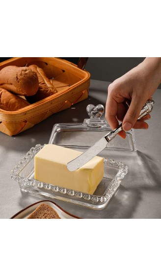 WRLRUILIAN Buttertablett Nordic Creative Transparente Glas Butterkarton mit Deckelglas Kleine Tablett Rechteckige Butter Gericht Dessert Platte Geschirr Butterbewahrer Color : A - B09VSX78KR7