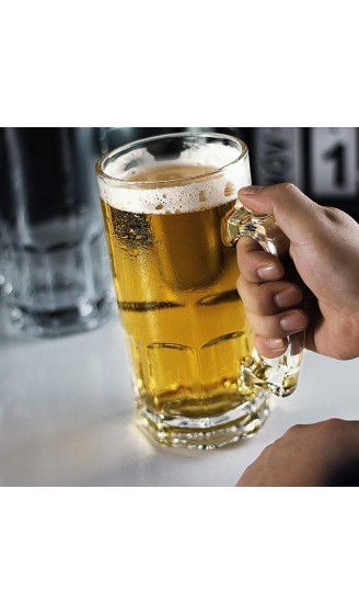 1035 ml Bierkrüge,Schwere Große Biergläser mit Griff,Klassische Bierkruggläser,Stil Extra Großer Glasbierkrug Superkrug - B09G9KM1HYV