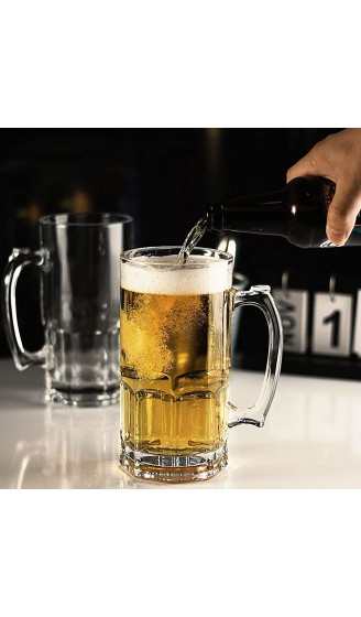 1035 ml Bierkrüge,Schwere Große Biergläser mit Griff,Klassische Bierkruggläser,Stil Extra Großer Glasbierkrug Superkrug - B09G9KM1HY7