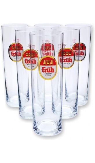 6 Früh Kölsch Stangen Kölschstangen Gläser Glas Neu - B002G3O33EQ