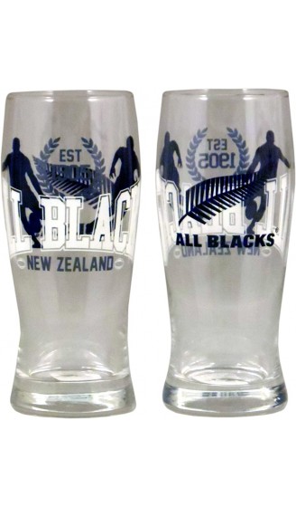 All Blacks Bierglas offizielle Kollektion Rugby 2 Stück - B015YIAG2Y8