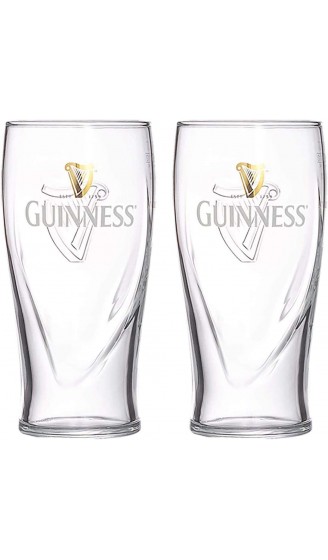 Guinness Bierglas offizielles Merchandise-Produkt mit Prägung 2 Stück - B07N7MGX9TF