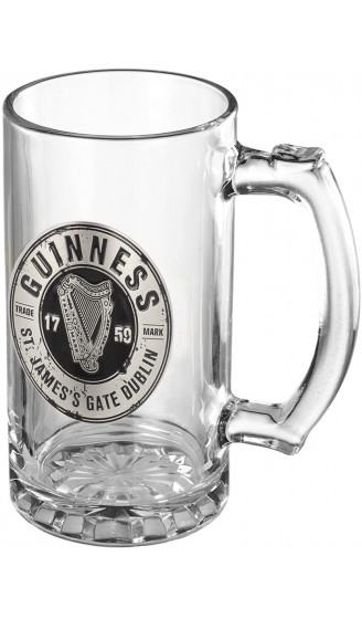 Guinness Bierkrug Krug Henkelkrug mit Zinn Logo Design - B005C9FLA8Q
