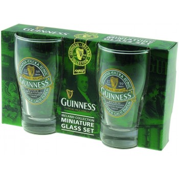 Guinness Green Collection Set aus Zwei Mini Pint Gläsern mit Logo und „St. James' Gate“-Aufdruck - B01BKNWXIMZ
