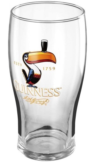 Guinness Offizielles Merchandise-Produkt Tukan 2 Pint-Gläser 590 ml Barware - B09HSKLQ6R5