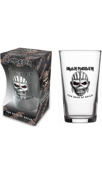Iron Maiden Glas The Book Of Souls Bierglas Longdrink Glas XL Trinkglas Pint Glass - B085N4LQR7X