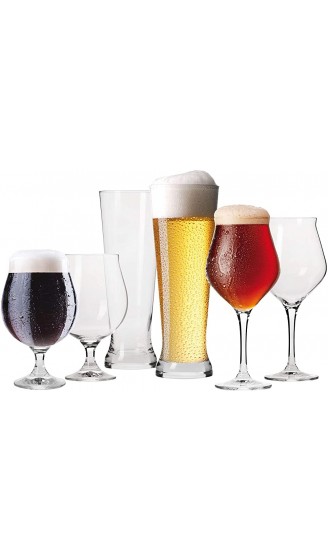 KROSNO Bier-Gläser Bierkenner Set | 2x Bier-Tulpen 420ml | 2x Weizenbiergläser 500 ml | 2x Dunkle Biergläser 500 ml | Brewery Kollektion | Perfekt für Zuhause und Partys | Spülmaschinenfest - B07NTSTCDG4