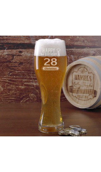 Leonardo Weizenglas Taverna 0,5 l speziell zum Geburtstag mit Gratis Gravur des Alter und des Namens - B01L2WOTP6E