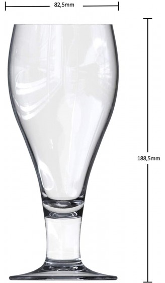 Vicrila Bierglas 400 ml 6 Stück Hartglas für Mikrowelle und Spülmaschine geeignet - B08WRYX9YK4