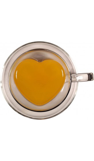 350ml doppelwandige Glas Thermo Herztasse mit Untersetzer Teetasse Kaffeetasse mit Schwebeeffekt Herz Herzform zum Muttertag Weihnachten by Feelino - B00LRHB9DWX