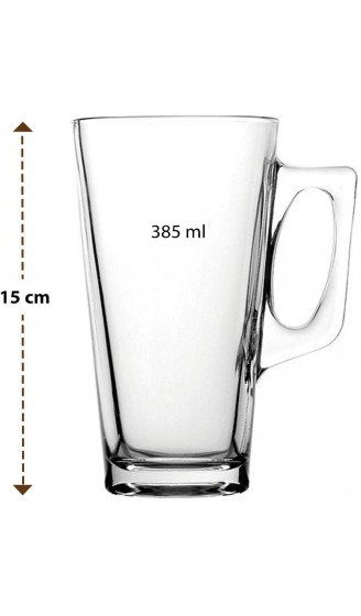 ANSIO Große Latte Macchiato Gläser Kaffeetassen-385 ml 13 oz -Gift-Box mit 6 Latte Gläser-kompatibel mit Tassimo Maschine 6 Pack - B074281WTY1