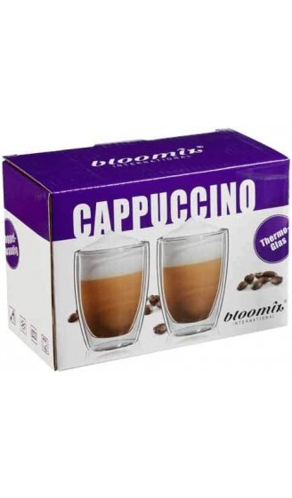 bloomix Roma Cappuccino 200 ml doppelwandige Thermo-Kaffeegläser im 2er-Set - B00A3NGWC4H