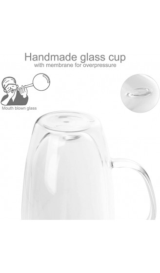 INTIRILIFE 4X Doppelwandiges Thermo Glas Set in 400-500ml – Mundgeblasen isoliert für Latte Macchiato als Teeglas oder Kaffeeglas Spülmaschinen geeignet mit Henkel - B082KLPYH7I