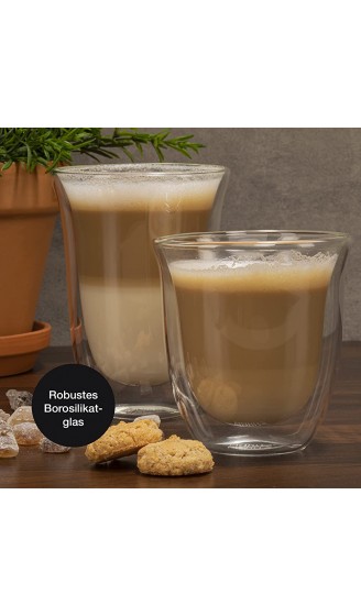 Moritz & Moritz Napoli 6 x 300 ml Latte Macchiato Gläser Doppelwandig – Doppelwandige Gläser für Kaffee Tee oder Dessert Spülmaschinengeeignet - B07FMZNN1QY