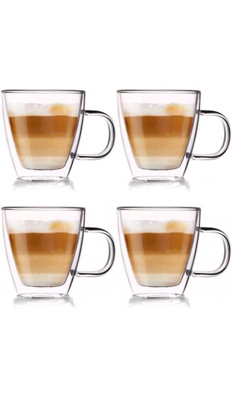 ORION GROUP Thermogläser | 180 ML | 4 Stück Set | Kaffeegläser Teeglas Kaffeeglas Doppelwandiges Doppelwandige Gläser Thermoglas | Für Kaffee Latte Cappuccino Tee - B082WGQK4BL