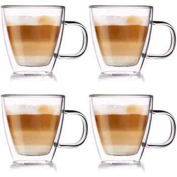 ORION GROUP Thermogläser | 180 ML | 4 Stück Set | Kaffeegläser Teeglas Kaffeeglas Doppelwandiges Doppelwandige Gläser Thermoglas | Für Kaffee Latte Cappuccino Tee - B082WGQK4BA