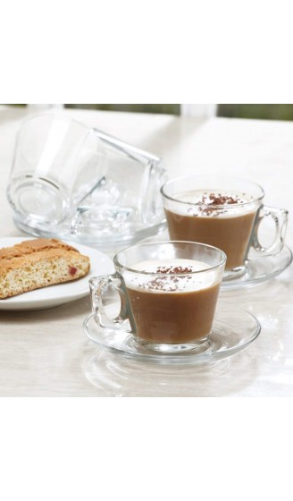 Pasabahce 97302 12-tlg Tassen mit Unterteller Vela für Tee Kaffee Cappuccino für 6 Personen - B016QJ6O8AT