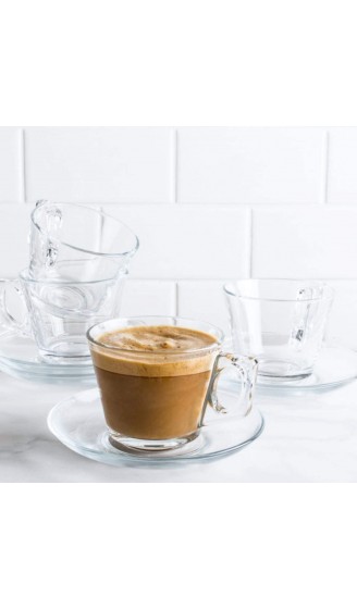 Pasabahce 97302 12-tlg Tassen mit Unterteller "Vela" für Tee Kaffee Cappuccino für 6 Personen - B016QJ6O8AT