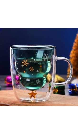 Süße tassen Weihnachten Becher Kaffee Teegläser Trinkgläser Kaffeeglas Doppelwandige Isolierglas Espressotasse - B07ZJGN9RSW