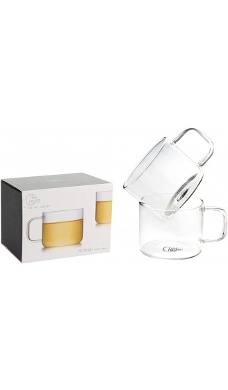 Tea Create Cup Set 100mL 2er Set 1 Set Tee Tassen Set aus Glas Teeglas mit Henkel | Kaffeetassen Set Espressotassen Set Gläser Set | Mehrzweckgläser spülmaschinenfest - B09S143B19H