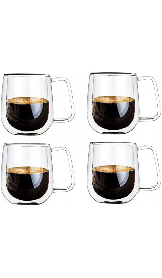 Vicloon cafissimo Espresso Latte glastassen dubbelwandig koffie-thee-glas macchiato kop- en glas 4 PCS  - B072V6Z37HC
