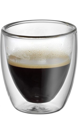WMF Kult doppelwandige Espressotassen Glas Set 6-teilig doppelwandige Gläser 80ml Schwebeeffekt Thermogläser hitzebeständiges Espresso Glas - B08KJ6G98P2
