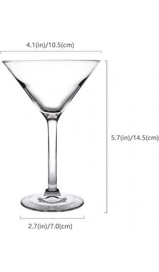 I-WILL Cocktailgläser 180ml Plastik Wiederverwendbar Unzerbrechliche Cocktail-Glas mit Stiel Cocktailgläser zum Martini Margarita Mojito Trinken Saft 2er Set - B08ZK81MP5O