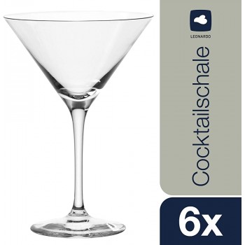 Leonardo Tivoli Cocktail-Schalen Cocktail-Glas mit Stiel spülmaschinenfeste Cocktail-Kelche 6er Set 260 ml 066397 - B07HBDQJB2U