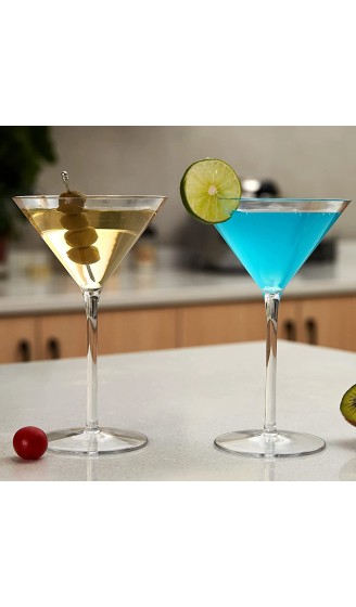 MICHLEY Unzerbrechliche Cocktailgläser Tritan-Kunststoff Cocktail-Glas mit Stiel Martini Margarita Mojito 260ml 2er Set - B08FJ1J2T2V