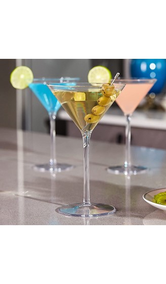 MICHLEY Unzerbrechliche Cocktailgläser Tritan-Kunststoff Cocktail-Glas mit Stiel Martini Margarita Mojito 260ml 2er Set - B08FJ1J2T2O